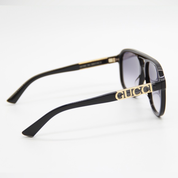 NEW GUCCI GG1188S 002 BLACK UNISEX AVIATOR SUNGLASSES GUCCI GG 1188S 002 - Picture 13 of 15